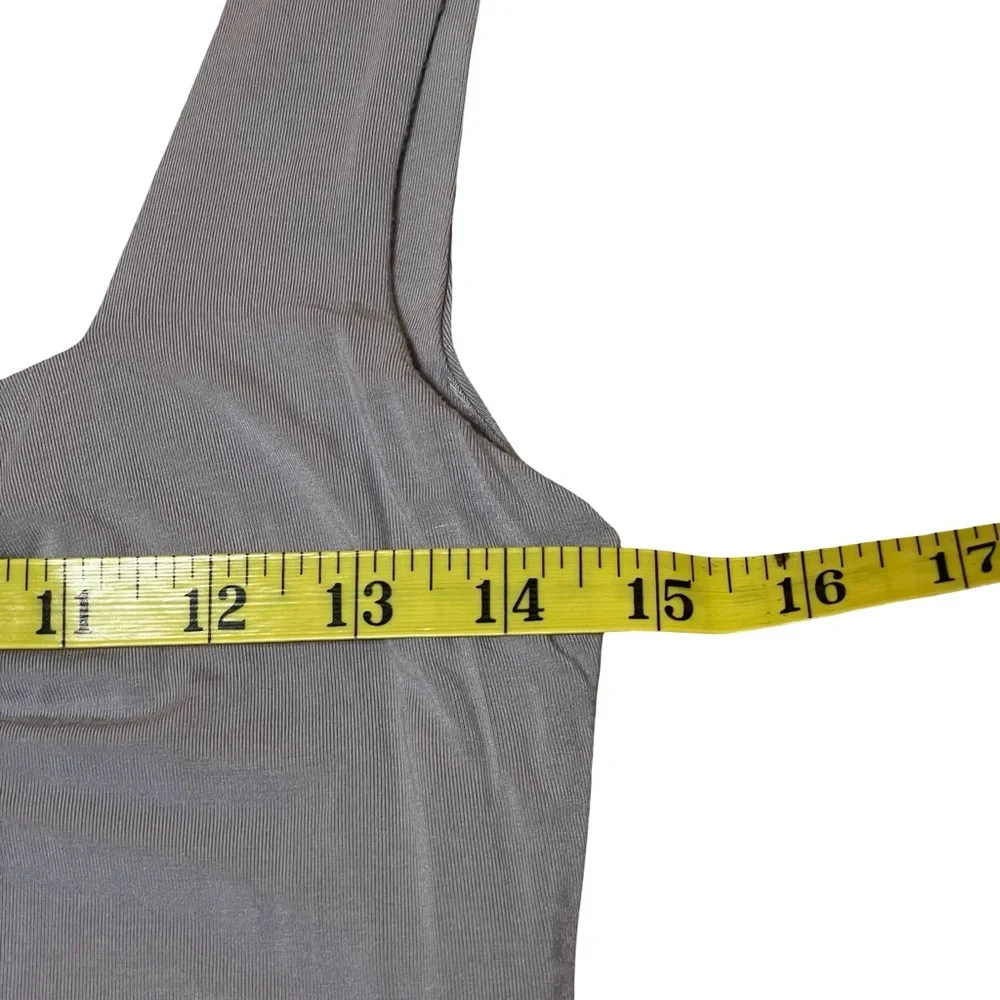 WHITE FOX 95% Modal Light Gray Cropped Tank Size Medium - Picture 5 of 8